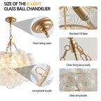 Fluted Glass Bubble Chandelier