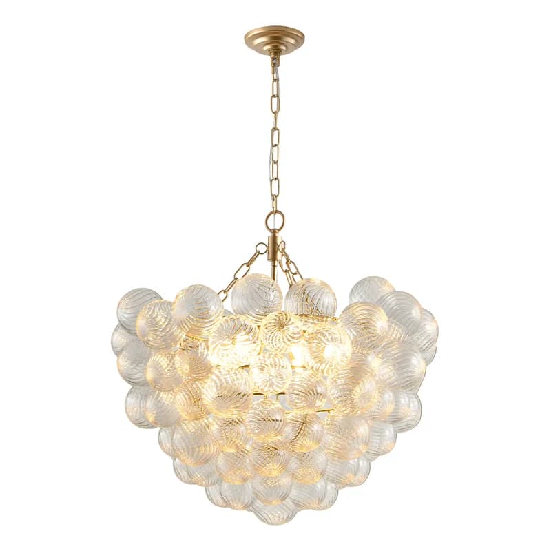 Fluted Glass Bubble Chandelier
