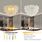 Fluted Glass Bubble Chandelier