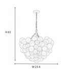 Fluted Glass Bubble Chandelier