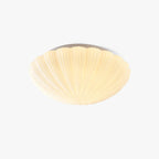 Fluted Glass Shell Flush Mount