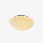 Fluted Glass Shell Flush Mount