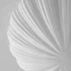 Fluted Glass Shell Flush Mount