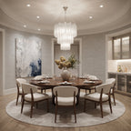 Fluted Opaline Glass Multi-Tier Chandelier
