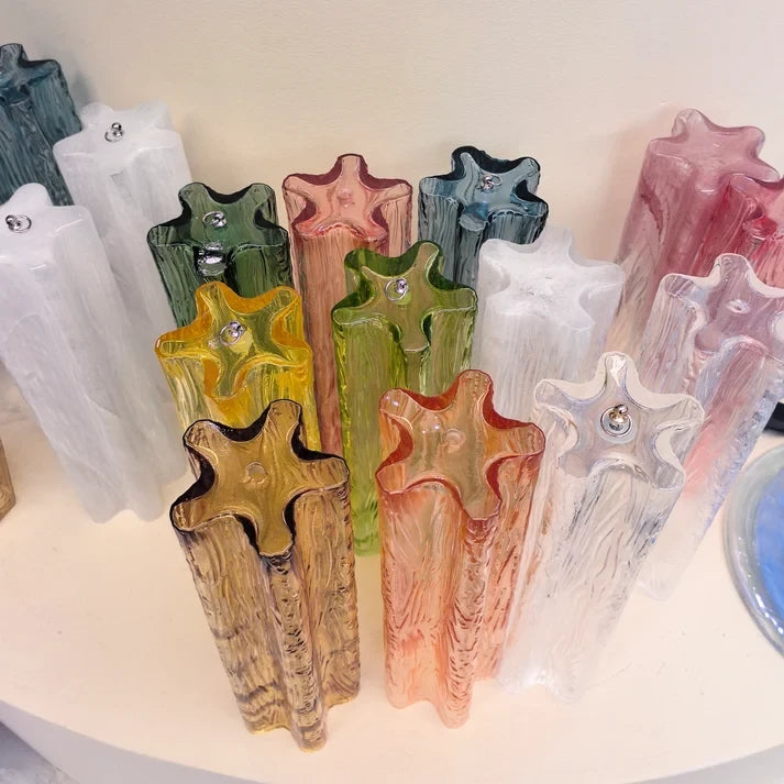 Fluted Opaline Glass Multi-Tier Chandelier