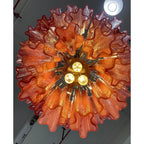Fluted Opaline Glass Multi-Tier Chandelier
