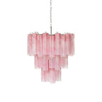 Fluted Opaline Glass Multi-Tier Chandelier