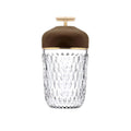 Front View of Modern Light Wood Lid Cordless Table Lamp Studio Shot