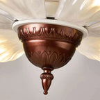 Close Up View of Bronze Ceiling Canopy and Fixture Hardware