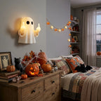 Funny Halloween Ghost Wall Sconce in Kids Bedroom Setting