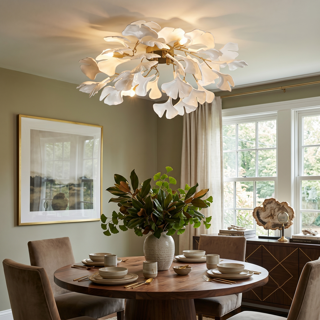 Ginkgo Ceramic Flush Mount