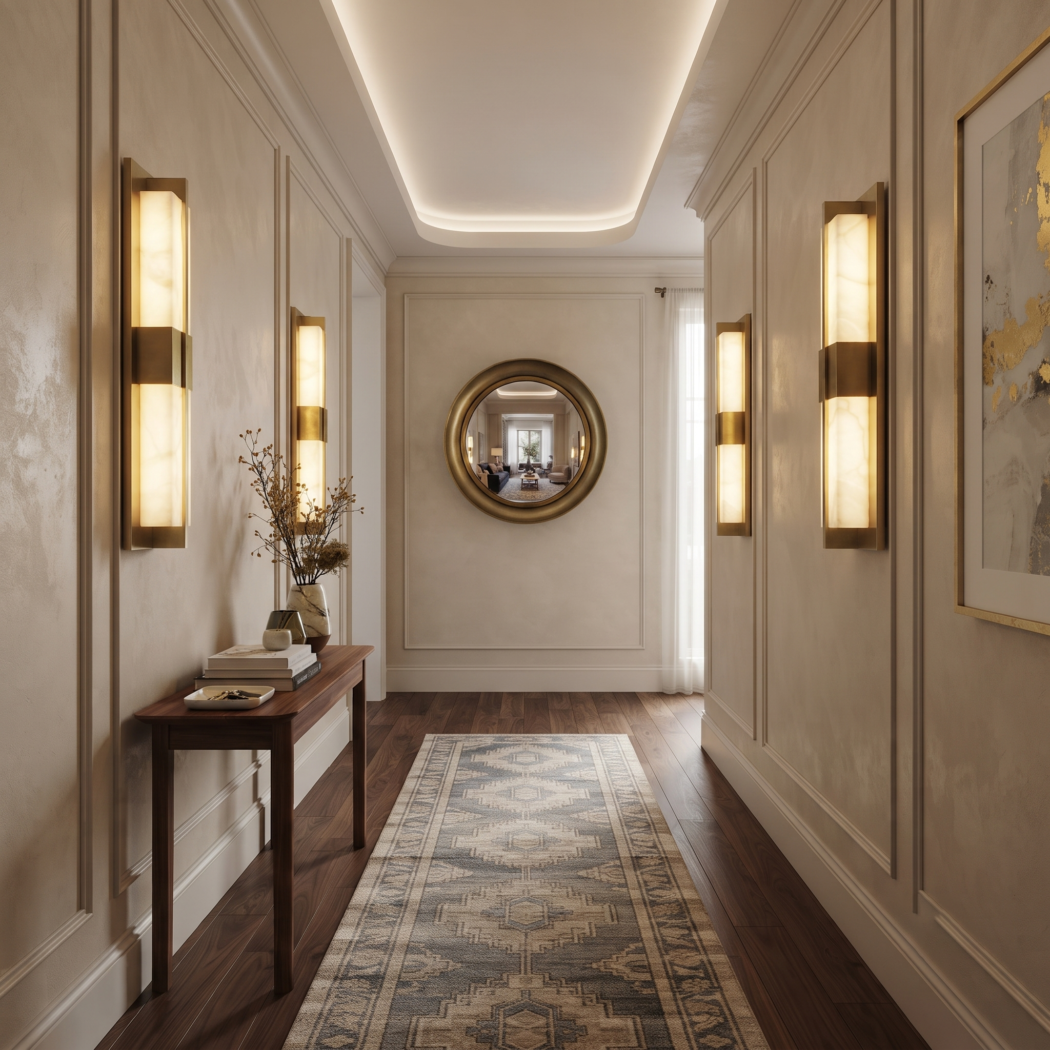 Aero Alabaster Rectangular Sconce