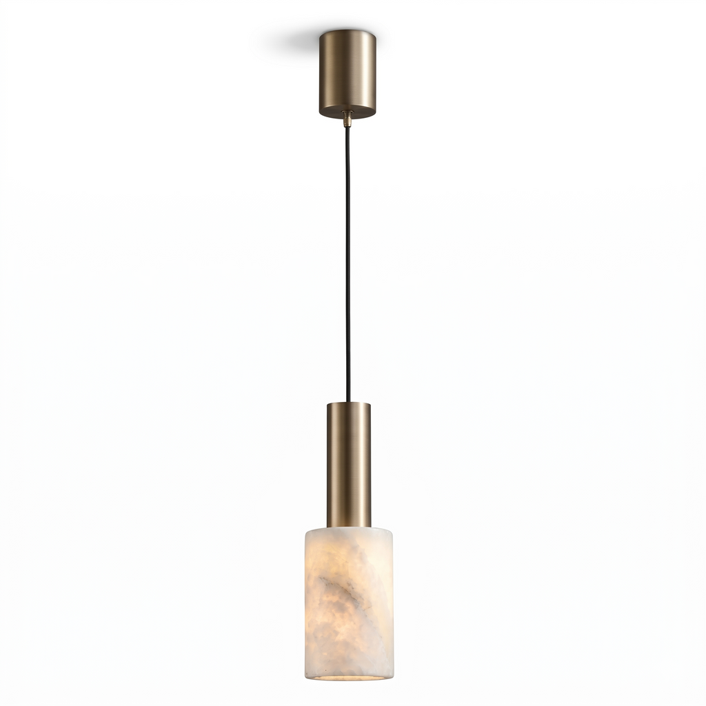 Cylinder Alabaster Pendant Light