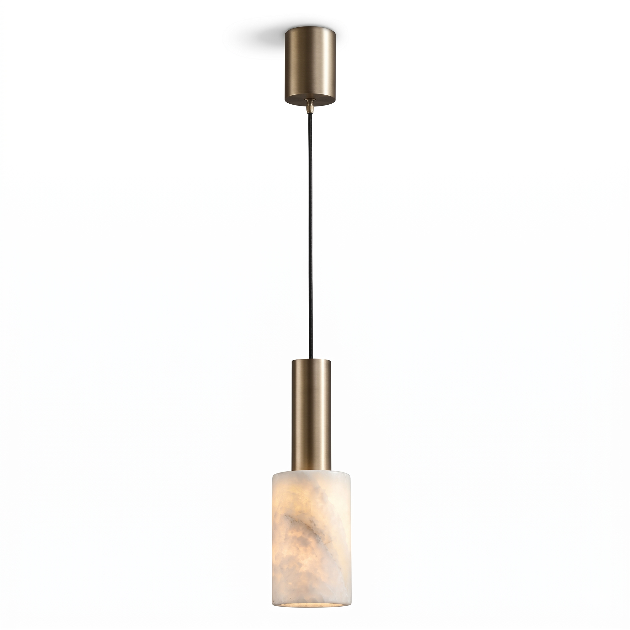 Cylinder Alabaster Pendant Light