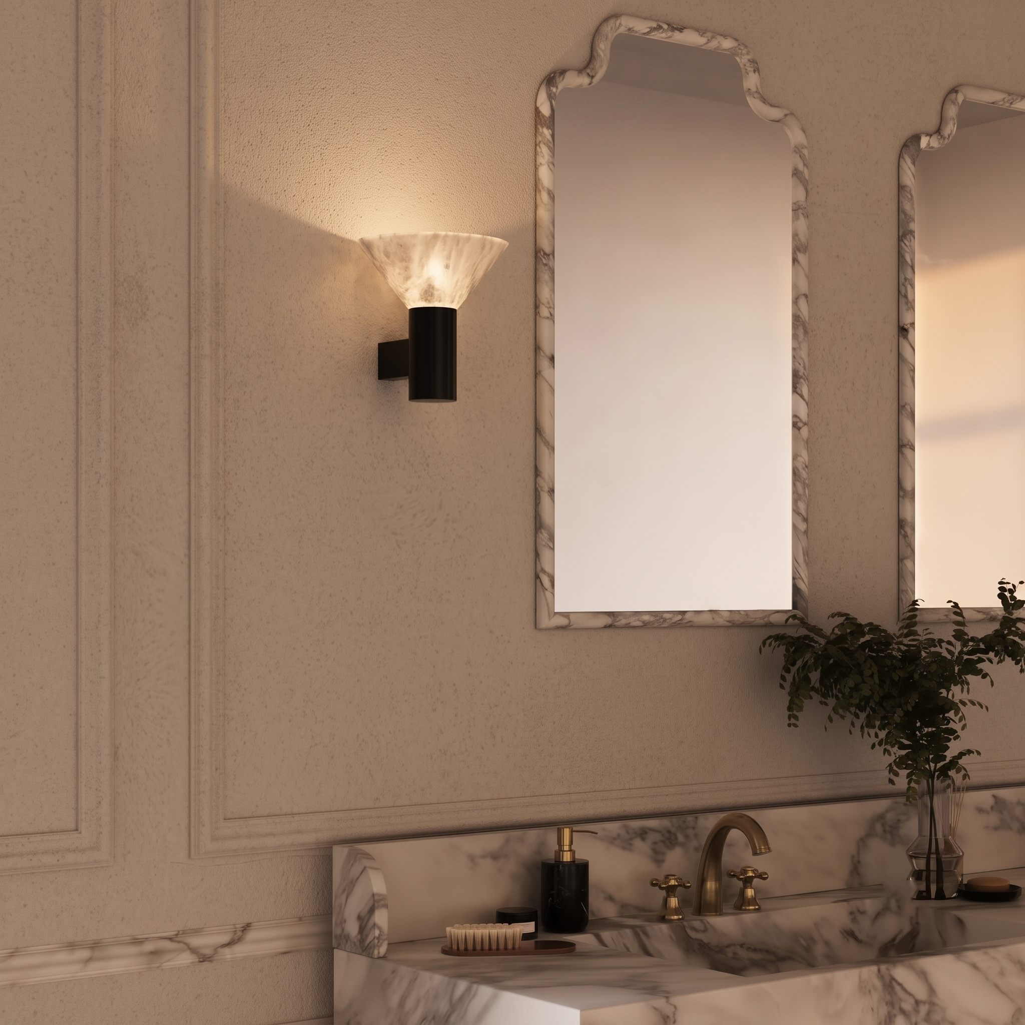 Torres Alabaster Cone Sconce