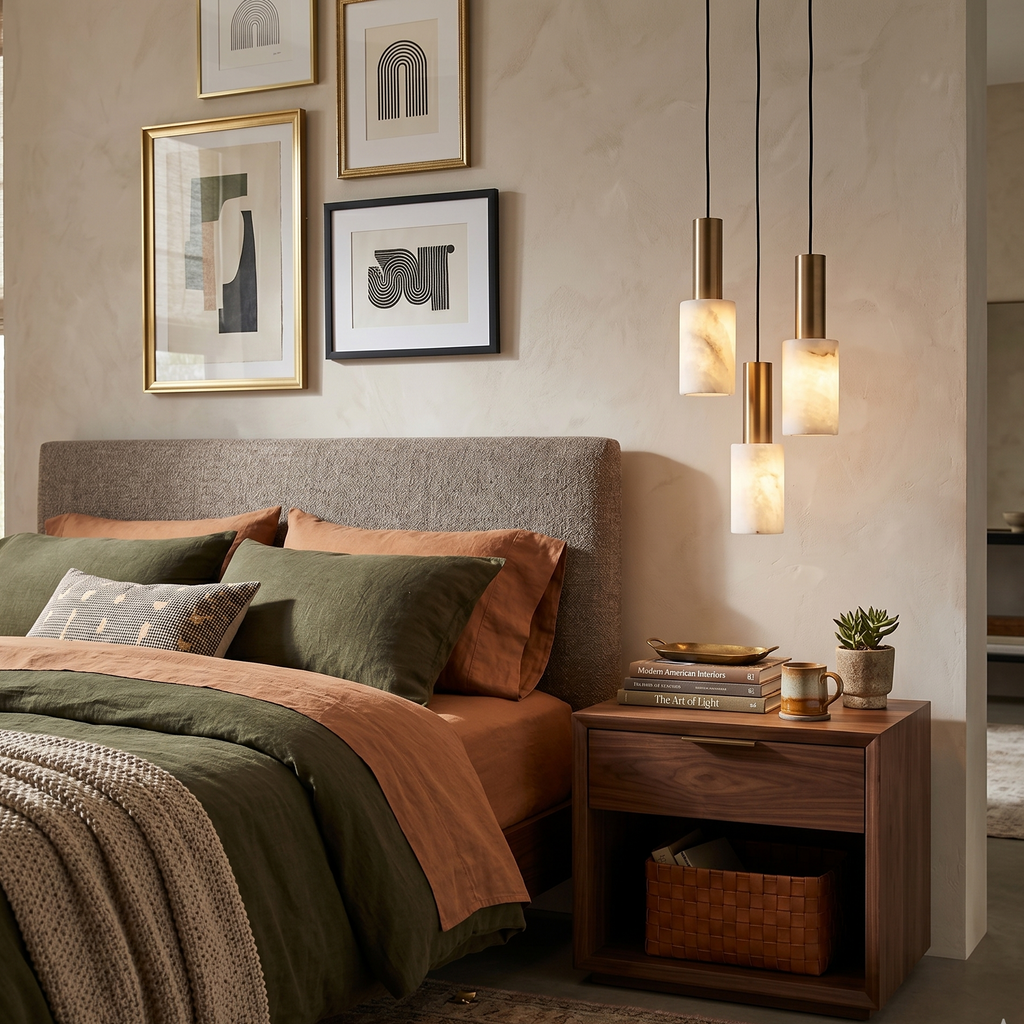 Cylinder Alabaster Pendant Light