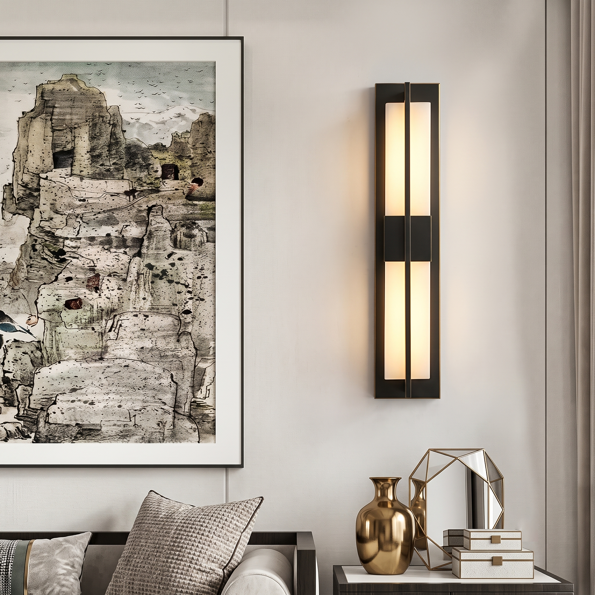 Aero Alabaster Rectangular Sconce
