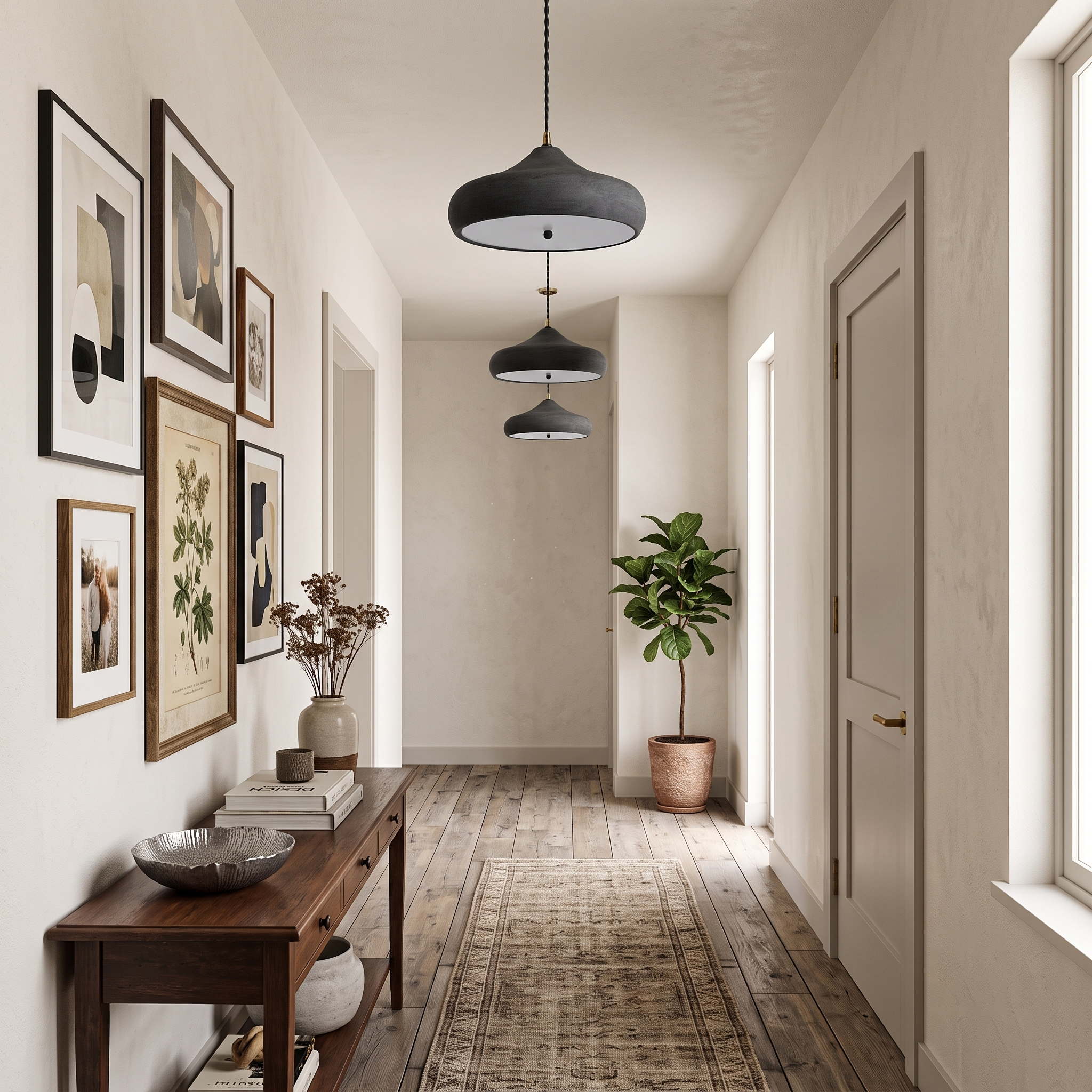Matte Charcoal Pendant Light