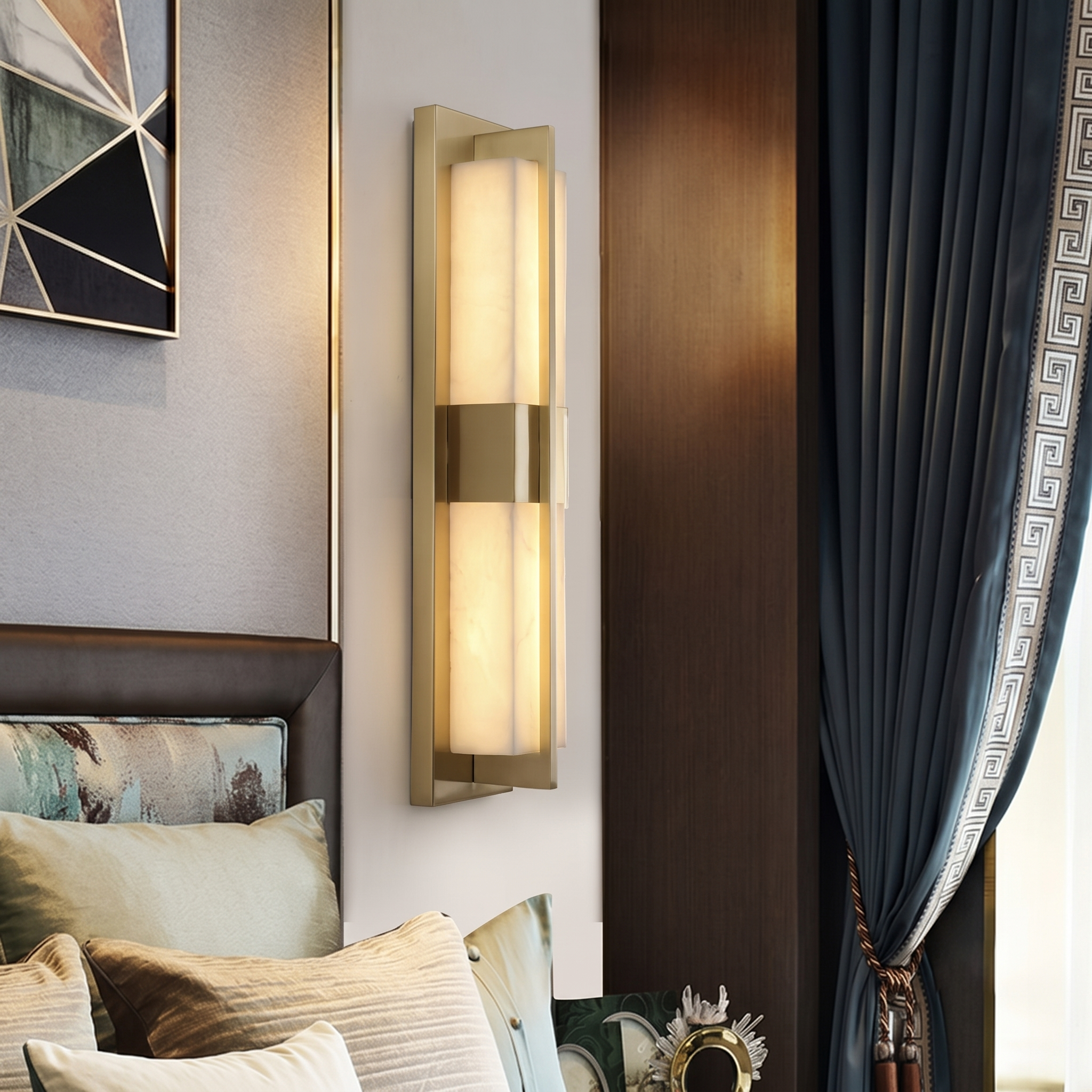 Aero Alabaster Rectangular Sconce