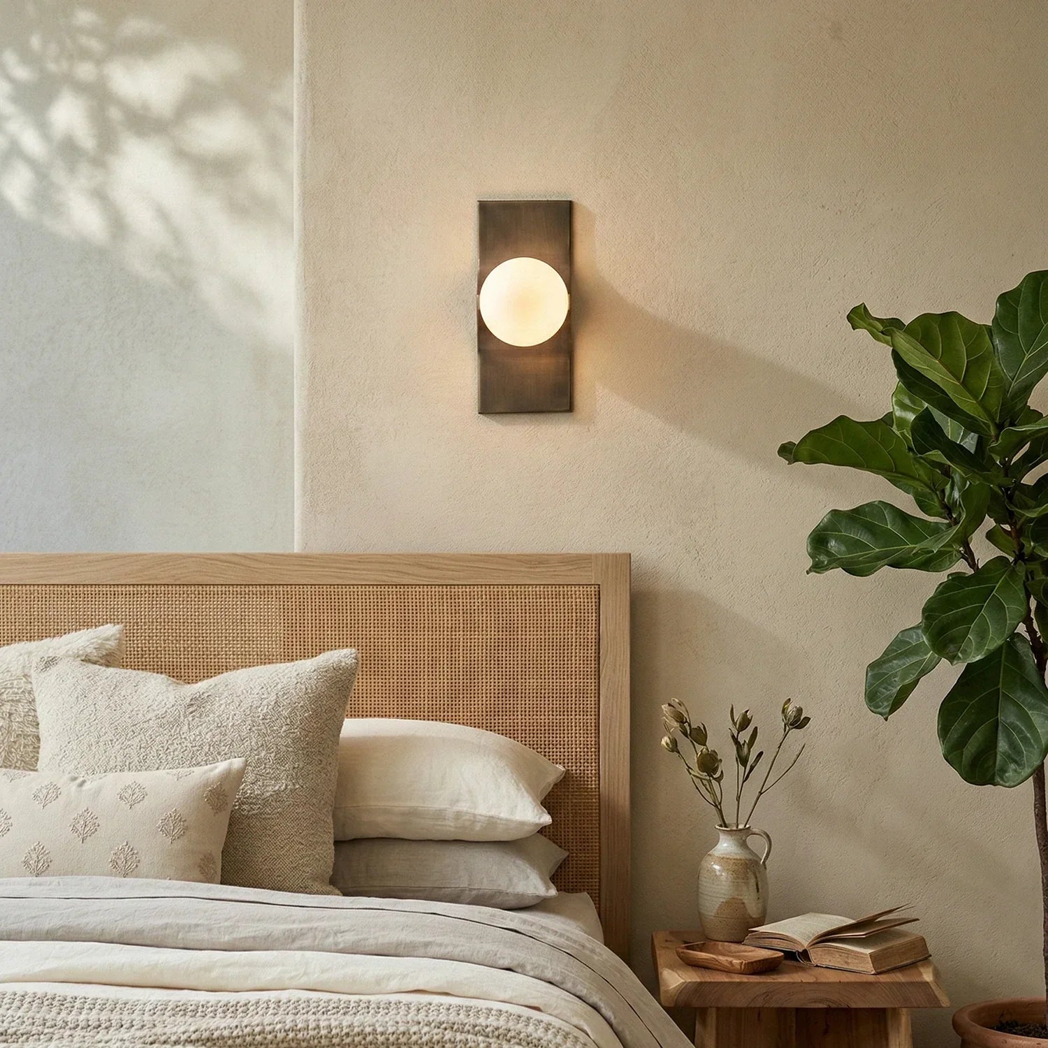 Geo Bar Alabaster Globe Wall Sconce