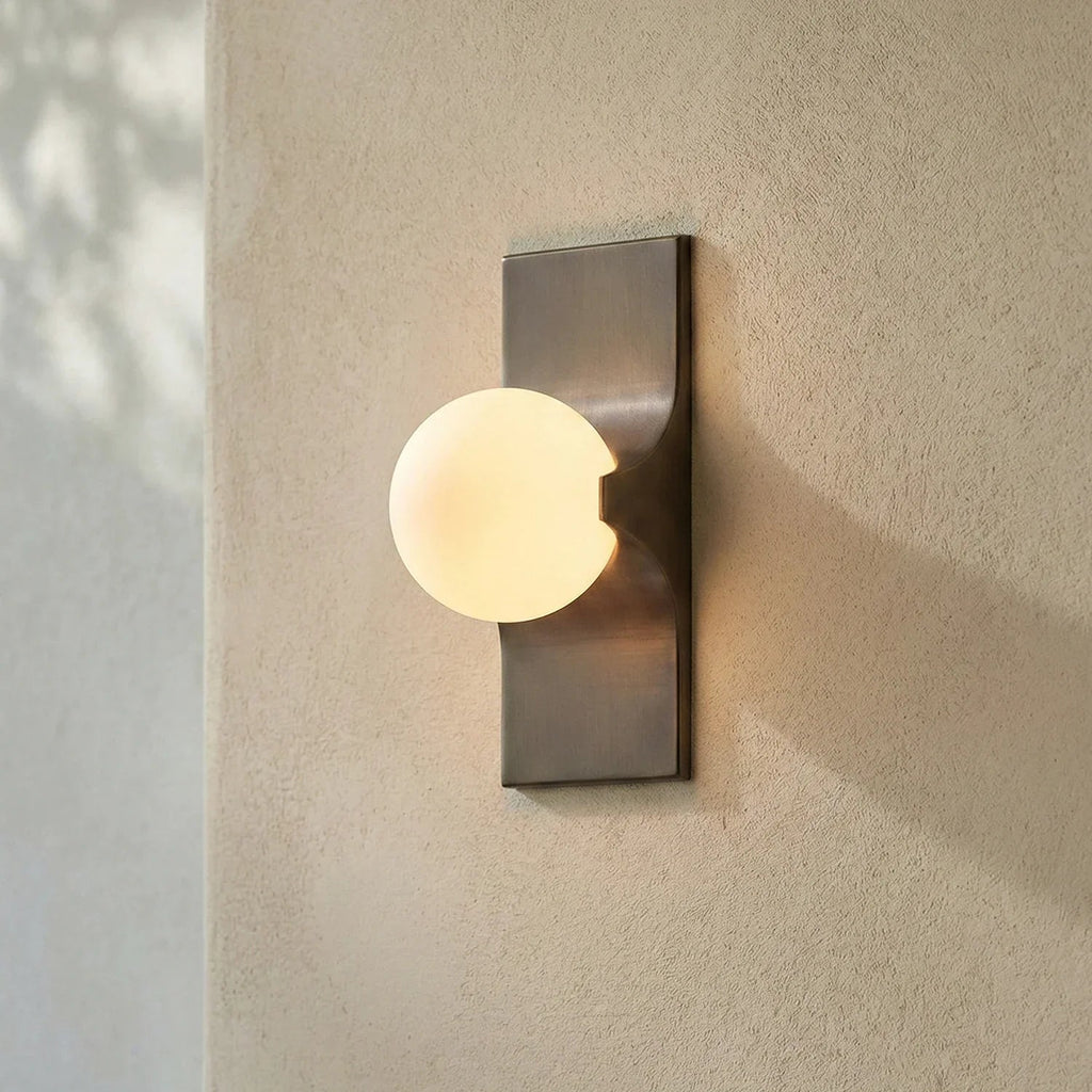 Geo Bar Alabaster Globe Wall Sconce