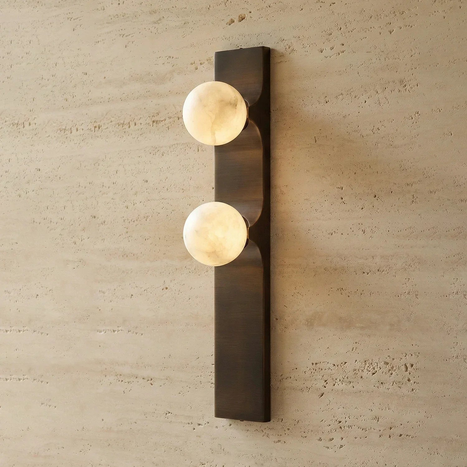 Geo Bar Alabaster Globe Wall Sconce