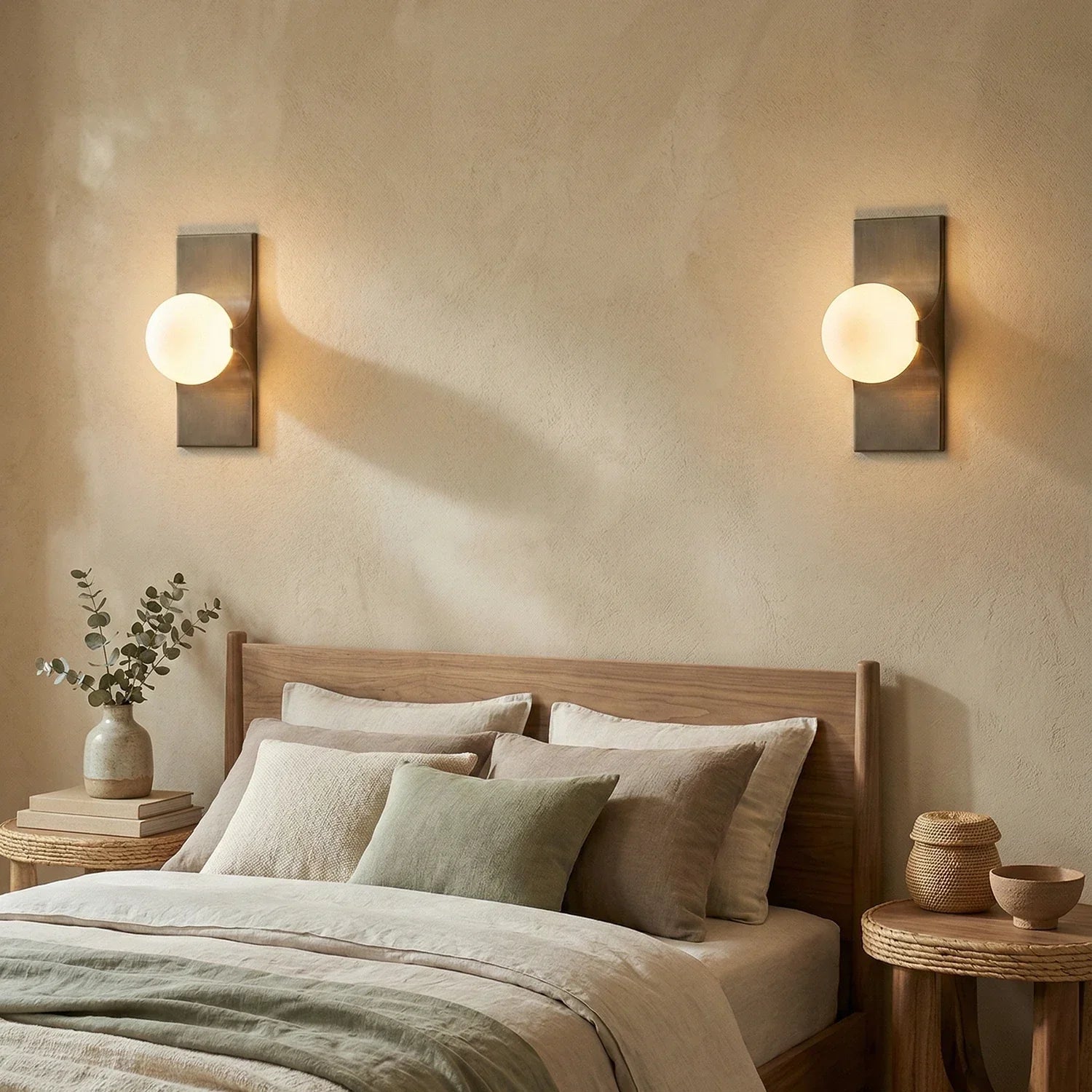 Geo Bar Alabaster Globe Wall Sconce