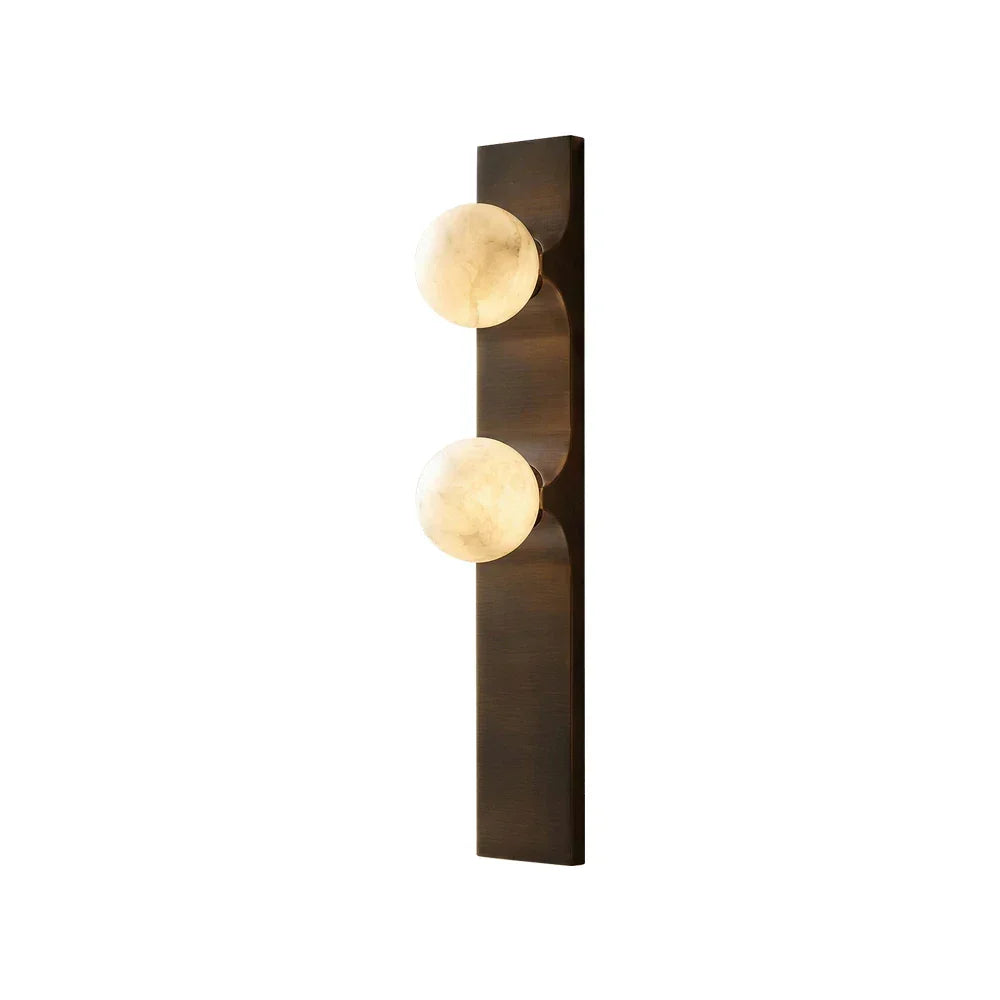 Geo Bar Alabaster Globe Wall Sconce