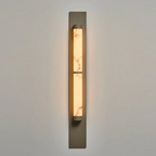 Geo Columnar Linear Alabaster Wall Sconce