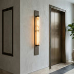 Geo Columnar Linear Alabaster Wall Sconce