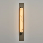 Geo Columnar Linear Alabaster Wall Sconce