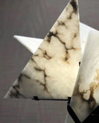 Detail View of Translucent Triangular Alabaster Stone Texture
