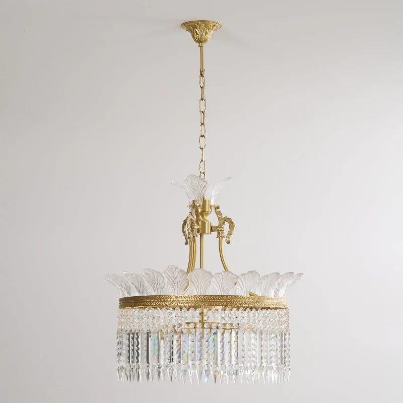 Gilded Filigree Crystal Chandelier
