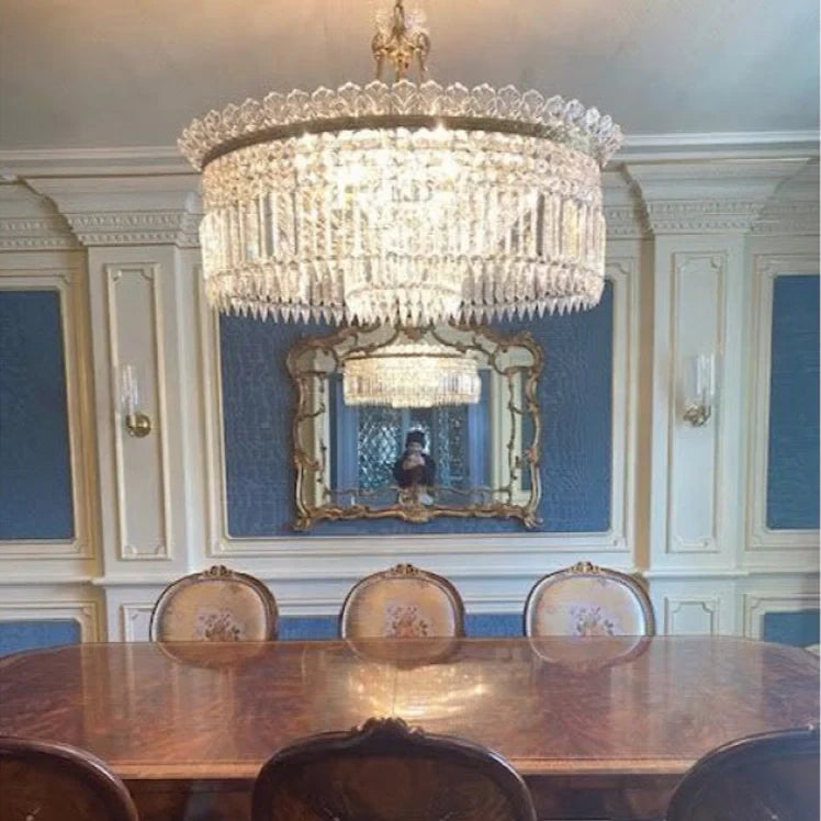 Gilded Filigree Crystal Chandelier