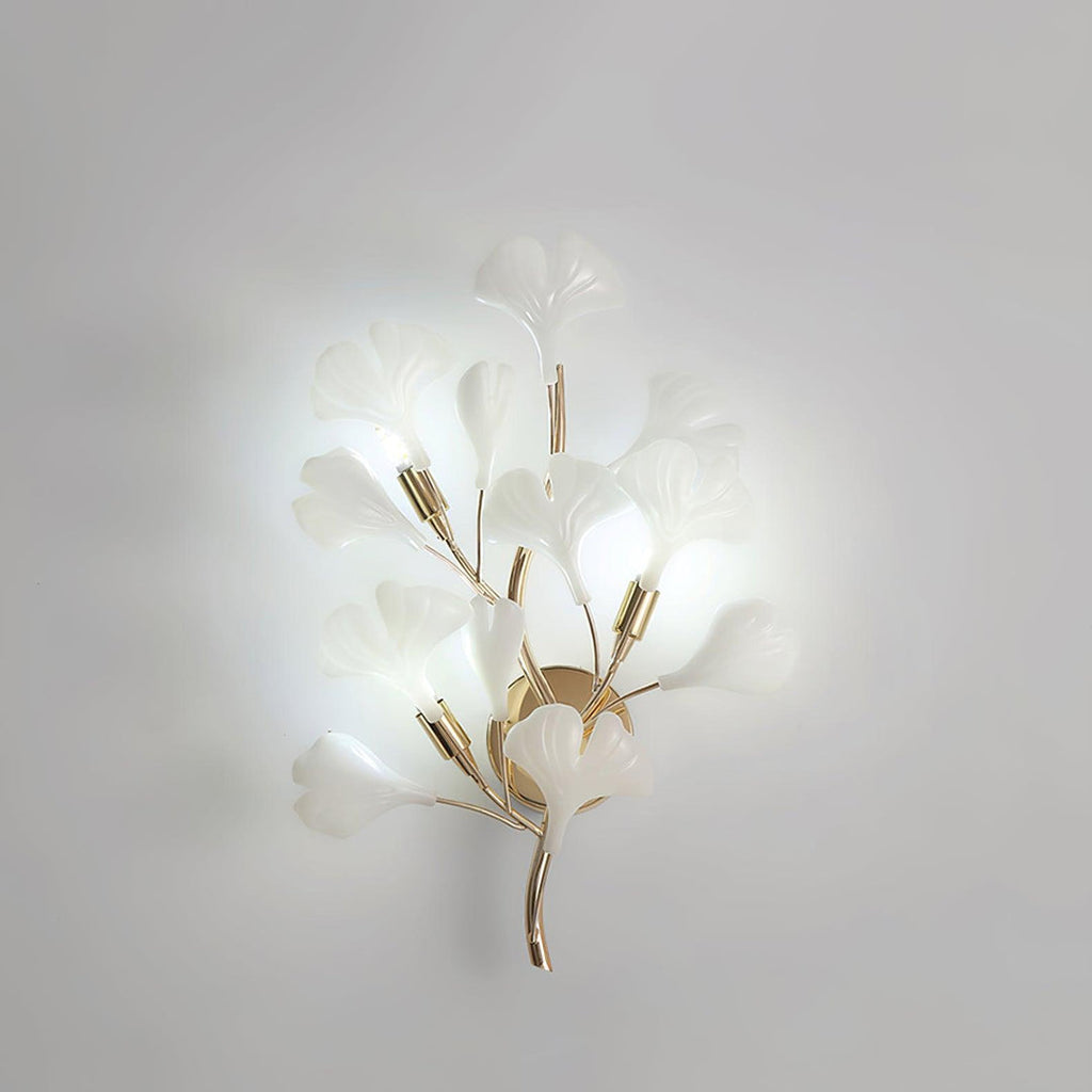 Ginkgo Ceramic Branch Sconce