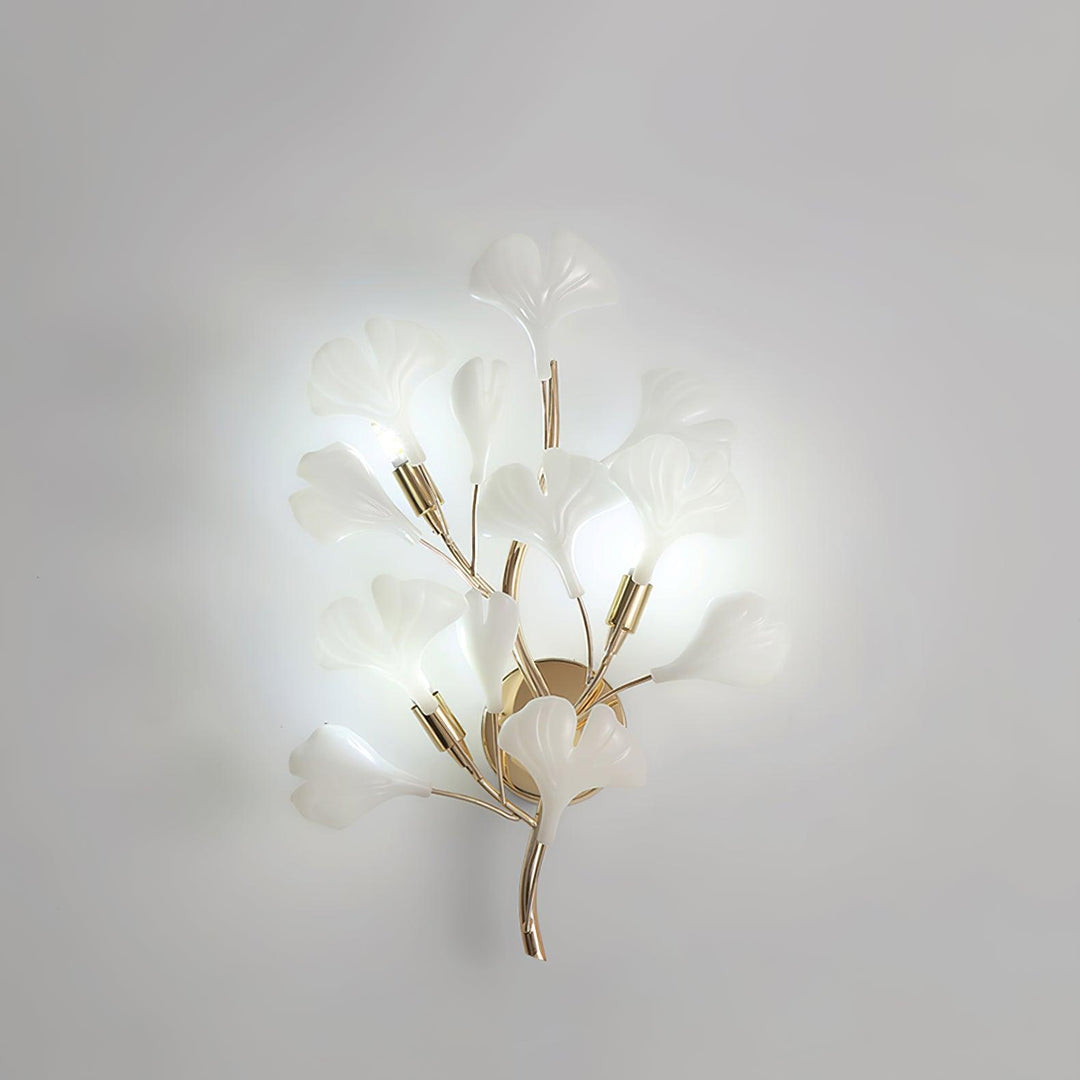Ginkgo Ceramic Branch Sconce