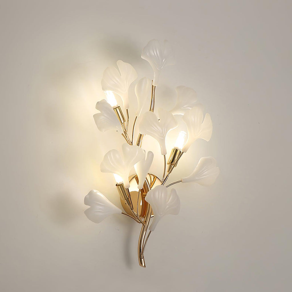 Ginkgo Ceramic Branch Sconce