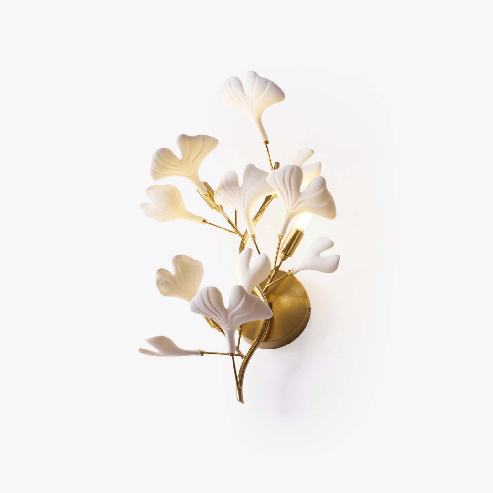 Ginkgo Ceramic Branch Sconce