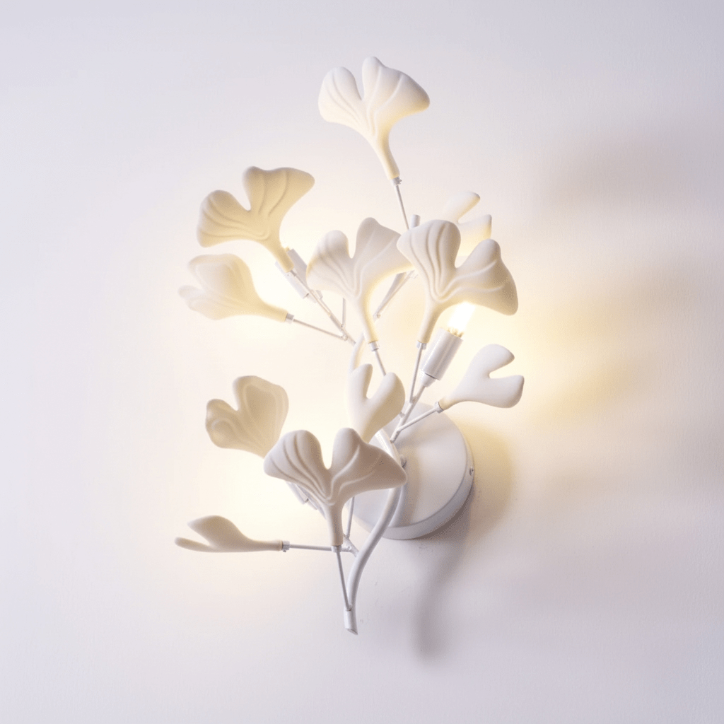 Ginkgo Ceramic Branch Sconce