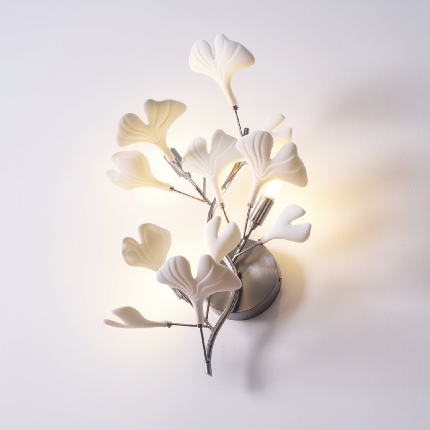 Ginkgo Ceramic Branch Sconce