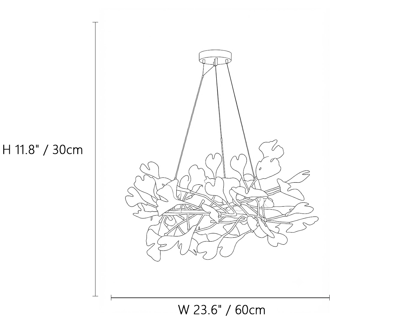 Ginkgo Crown Chandelier