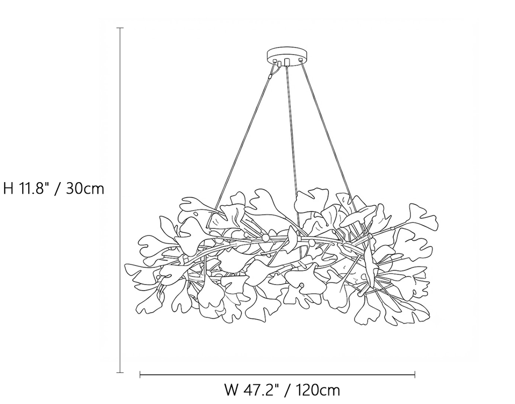 Ginkgo Crown Chandelier
