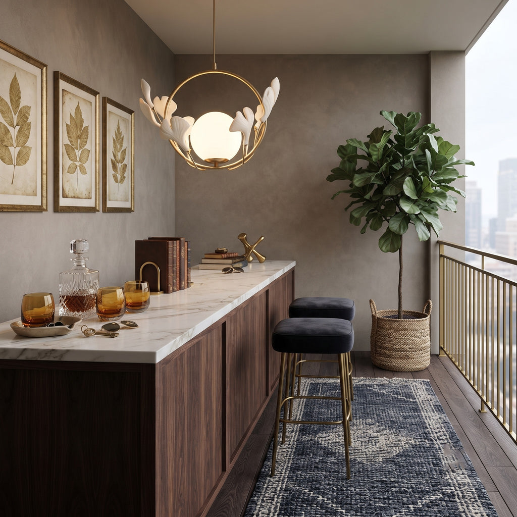 Ginkgo Halo Pendant Light