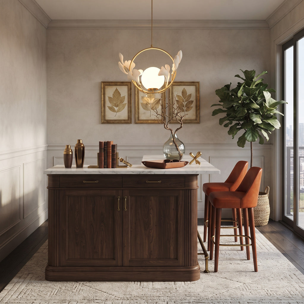 Ginkgo Halo Pendant Light