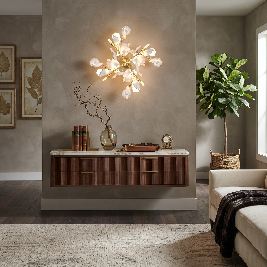 Ginkgo Pinwheel Wall Light