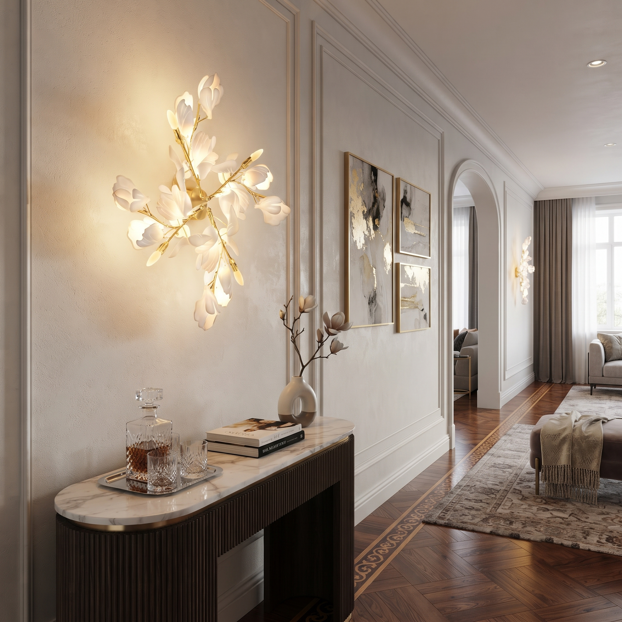 Ginkgo Pinwheel Wall Light