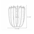 Modern Vertical Crystal Strip Art Wall Sconce Line Art Dimension Diagram