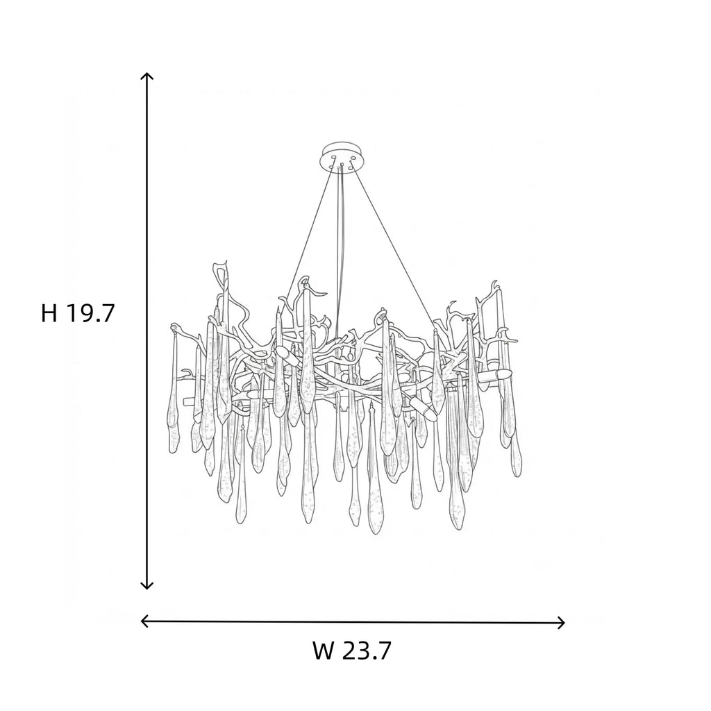 Glacier Crystal Branch Chandelier