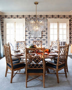 Modern Crystal Prism Art Glass Chandelier in Stylish Dining Space
