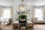 Modern Crystal Prism Art Glass Chandelier in Foyer Setting